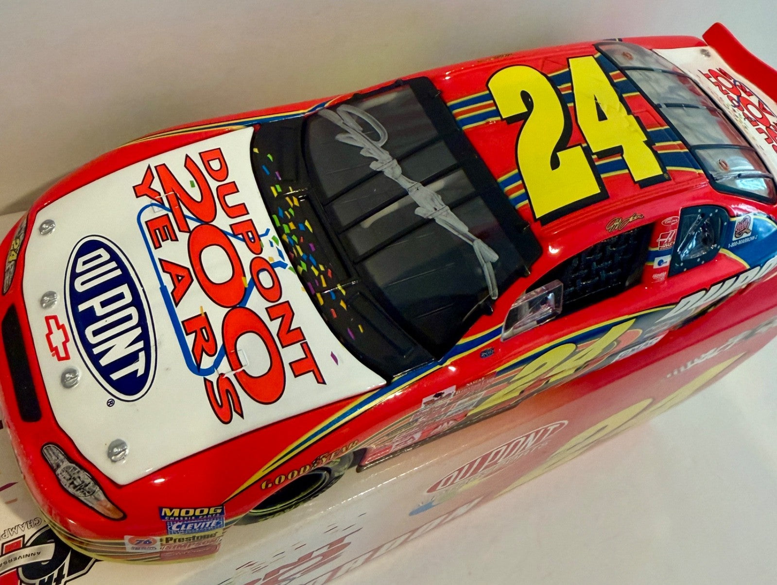 2002 Jeff Gordon & Rick Hendrick Dupont Dual 2x Signed Auto 1/24 Diecast Car COA1