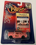 Dale Earnhardt Sr & Dale Earnhardt Jr Dual Signed 1/64 Pink Ford Diecast Car COA0