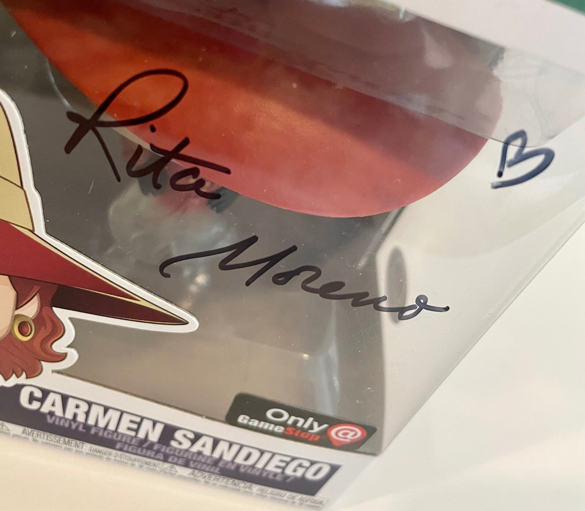 Rita Moreno Carmen Sandiego Signed Auto Funko Pop Figure #662 PSA/DNA COA #31