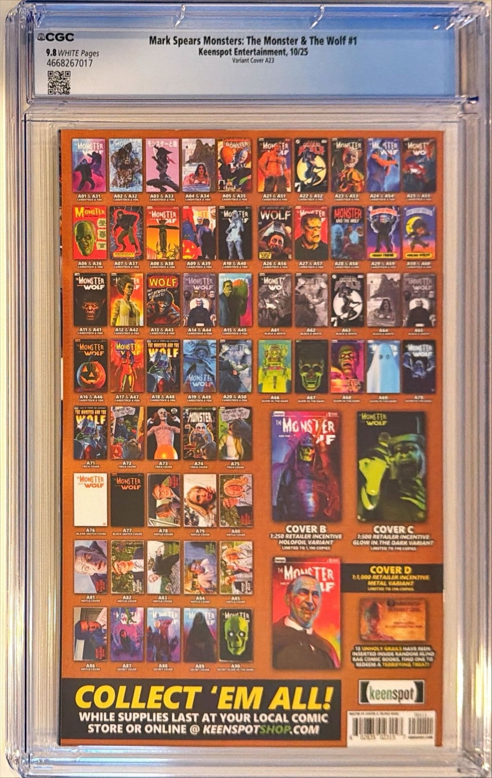 2025 Keenspot Comics Mark Spears Monster & The Wolf #1 Cover A23 CGC Graded 9.81
