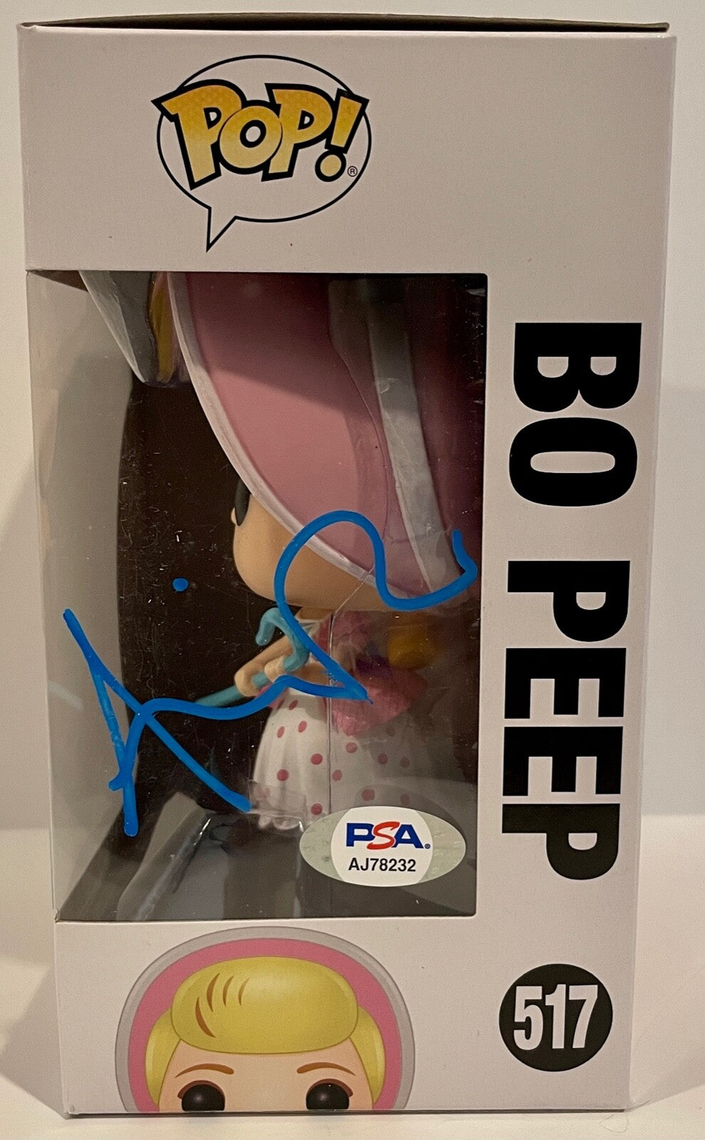 Annie Potts Toy Story Bo Peep Signed Auto Funko Pop Figure #517 PSA/DNA COA #31
