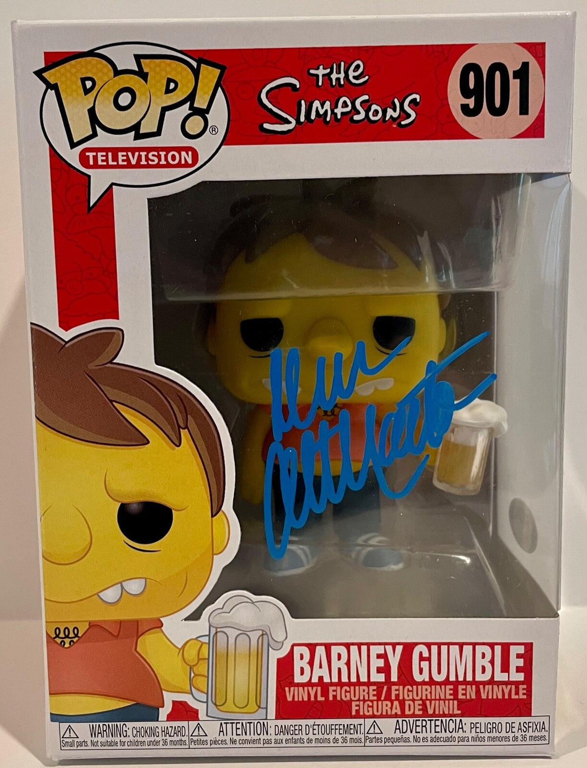 Dan Castellaneta Barney Gumble Simpsons Signed Auto Funko Pop #901 PSA/DNA COA0